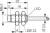 Contrinex DW-AD-611-M8-121 inductive sensor M8, NPN NO, 2.5mm non-flush, Cable 2m PVC, 22mm