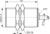 Contrinex DW-AD-602-M30 inductive sensor M30 Brass, NPN NC, 10mm flush, Cable 2m PVC, 50mm