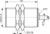 Contrinex DW-DD-606-M30 inductive sensor M30 Brass, 2-wire DC NC, 10mm flush, Cable 2m PVC, 50mm