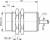 Contrinex DW-AD-617-M30 inductive sensor M30 Brass, 2-wire AC/DC NO, 15mm non-flush, Cable 2m PVC, 50mm