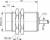 Contrinex DW-AD-618-M30 inductive sensor M30 Brass, 2-wire AC/DC NC, 15mm non-flush, Cable 2m PVC, 50mm