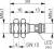 Contrinex DW-AS-622-M8-129 inductive sensor M8, NPN NC, 2mm flush, M8 3-pin plug, 29mm