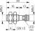 Contrinex DW-AS-623-M8-129 inductive sensor M8, PNP NO, 2mm flush, M8 3-pin plug, 29mm