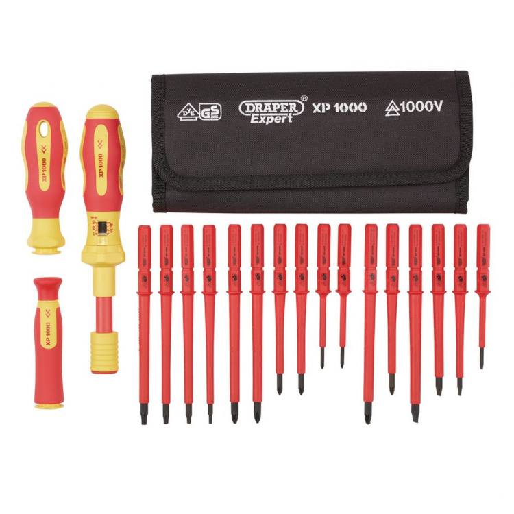 Draper 81762 XP1000 VDE Interchangeable Torque Screwdriver Set 19 Piece Seltec Online Store