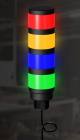 Banner TL50GBYR (3010655) TL50 tower light, 4 color (green, blue, yellow, red), 18-30Vdc/24Vac, 2m cable, IP67
